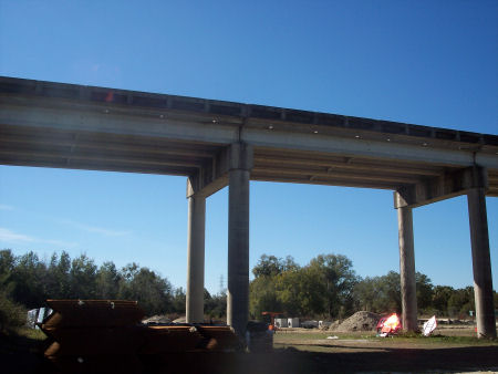 Old Barge Canal Bridge as you face west at the bike Trailhead entrance.